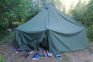 Majoitus teltassa