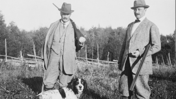 Gustaf af Forselles ja C.G.E. Mannerheim metsästämässä vuonna 1920.