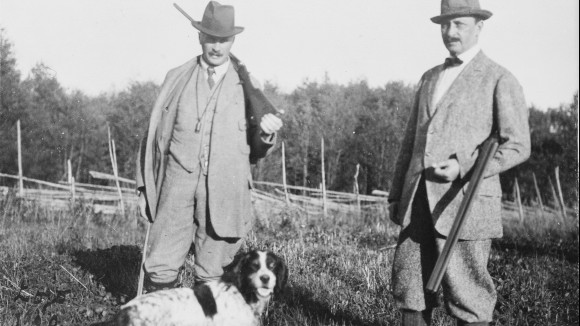 Gustaf af Forselles och Gustaf Mannerheim på jakt.