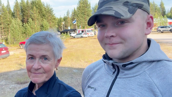 Tuula R&auml;ty ja Frans Laukka.