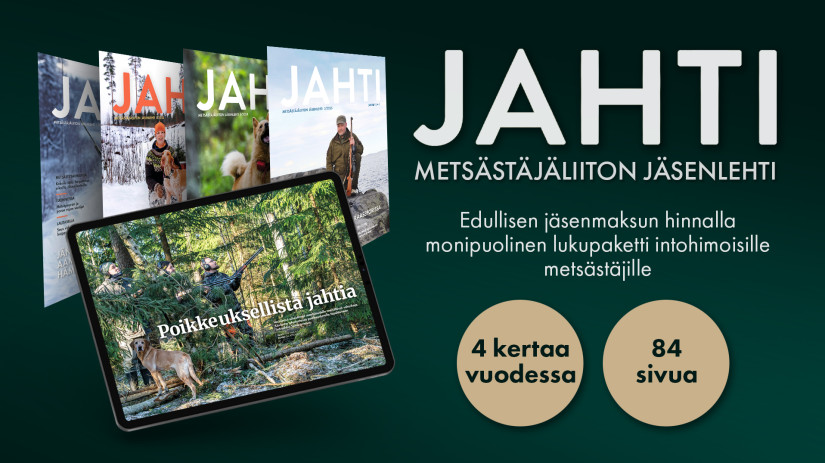 Tilaa Jahti-lehti -mainos.