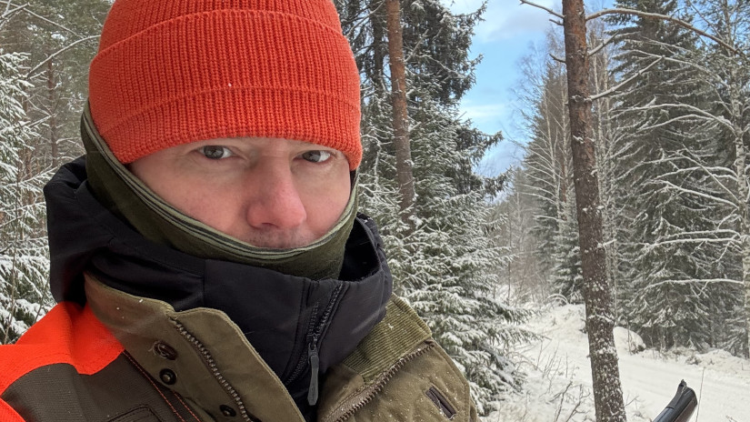 Juha Palokangas mets&auml;ll&auml;.