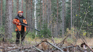 Metsästäjä passissa Ellit Erätulilla -tapahtumassa vuonna 2022.