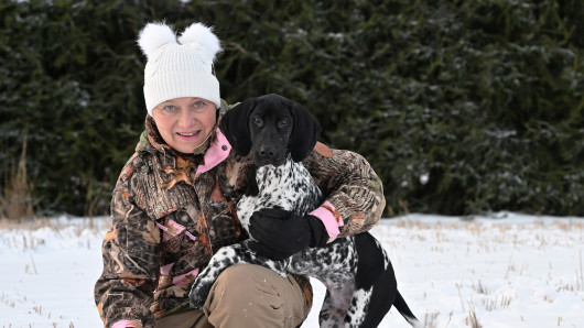 Satu M&auml;kel&auml;-Nummela ja J&auml;sti-koira.